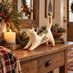 🔥Last Day 49% OFF 😽🐈 Woodland Christmas Cat Figurine🔥