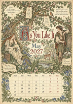 A Shakespearean Year 2027 – 12 Plays Through the Seasons | Vintage Illustrated Wall Calendar