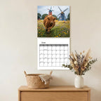 🐮 Highland Cow Adventures 2027 Wall Calendar – 12 Months of Charming Highland Cows & Rustic Countryside Moments