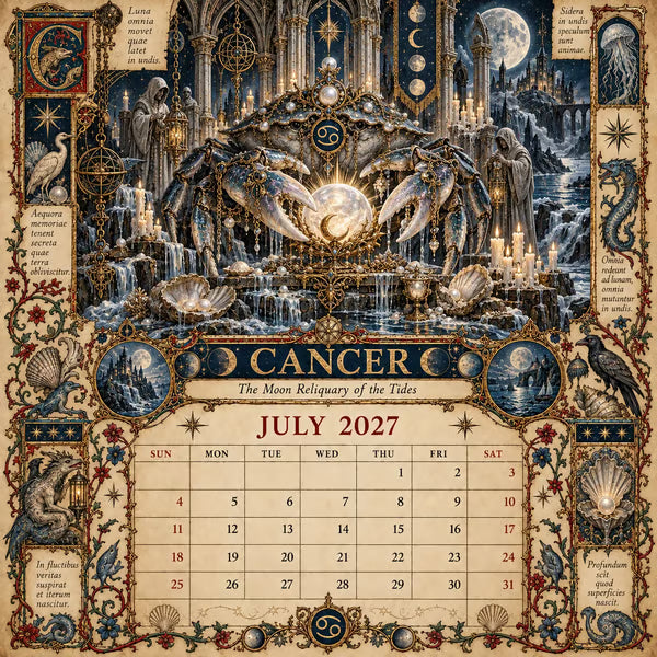 📅✨Calendario del Grimorio Zodiacal 2027™ | 12 signos, 12 capítulos prohibidos