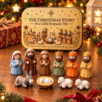 ✝️ Mini Nativity Scene Keepsake Tin — Pocket-Sized Christmas Holy Family Set