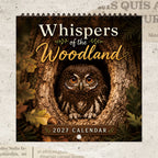 🦉 2027 Whispering Woods Owl Wall Calendar, Spiral Planner With Notes