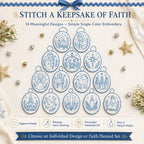 ⏳ Last Day 49% OFF – 🧵Beginner-Friendly DIY Heirloom Oval Embroidery Ornament Kit Collection | Complete Kit with All Tools & Step-by-Step Guide Included 💕