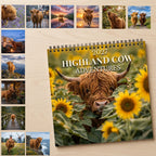 🐮 Highland Cow Adventures 2027 Wall Calendar – 12 Months of Charming Highland Cows & Rustic Countryside Moments