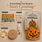 🎃✨Beginner-Friendly DIY Lighted Sea Glass Halloween Character Kit Collection