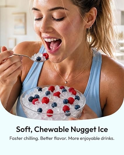 🔥 Special Deal: 2026 Upgraded Countertop Nugget Ice Maker – 35 lbs Sonic Crushed Ice