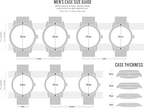 Men's Black Stainless Steel Watch – 50mm Chronograph Style, 50M Water Resistant