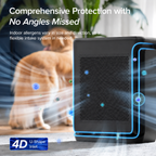 Air Purifier for Home, High-Efficiency HEPA Filtration, Quiet Sleep Mode, Smart App & Voice Control, Auto Mode, Compact Design for Bedroom, Living Room, Pets & Allergies