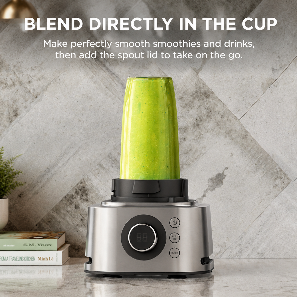 🔥3-in-1 Multifunctional Power Blender – All-in-One Kitchen Blender System with Large Capacity Pitcher, Personal Smoothie Cups & Food Processor Attachments, Powerful Ice Crushing, Chopping, Grinding, Juicing & Dough Making, Easy to Clean