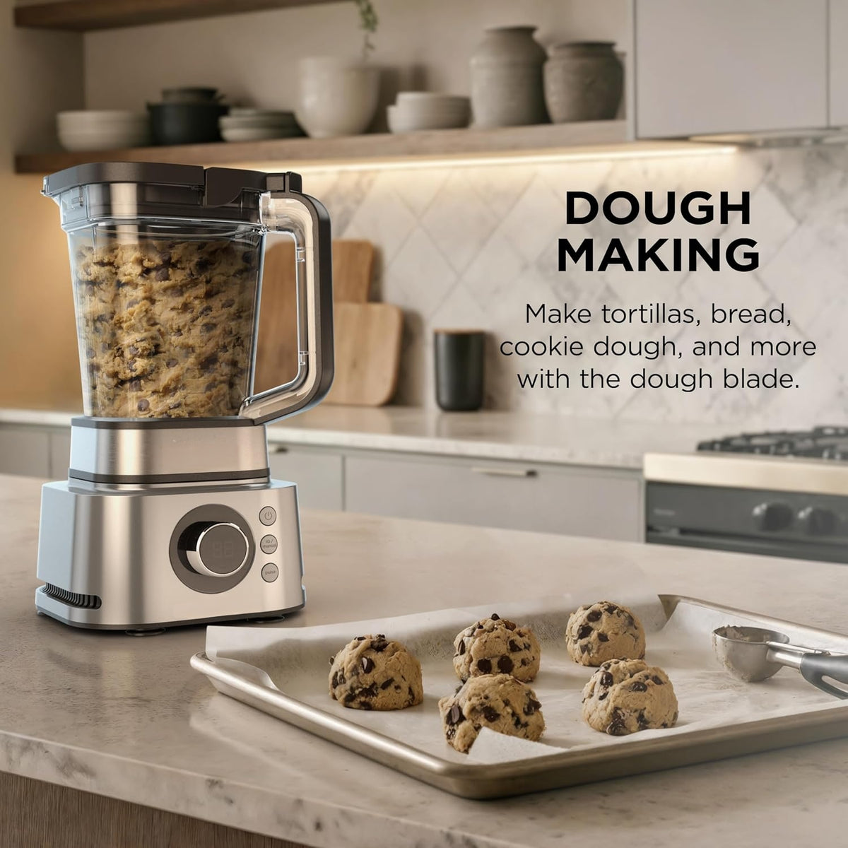 🔥3-in-1 Multifunctional Power Blender – All-in-One Kitchen Blender System with Large Capacity Pitcher, Personal Smoothie Cups & Food Processor Attachments, Powerful Ice Crushing, Chopping, Grinding, Juicing & Dough Making, Easy to Clean