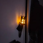 Medieval Torch Wall Sconce: Battery LED Realistic Candle Light with Remote