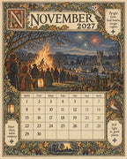 A Year in Britain 2027 – Vintage Storybook Wall Calendar