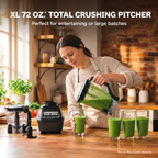 🔥3-in-1 Multifunctional Power Blender – All-in-One Kitchen Blender System with Large Capacity Pitcher, Personal Smoothie Cups & Food Processor Attachments, Powerful Ice Crushing, Chopping, Grinding, Juicing & Dough Making, Easy to Clean
