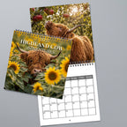 🐮 Highland Cow Adventures 2027 Wall Calendar – 12 Months of Charming Highland Cows & Rustic Countryside Moments