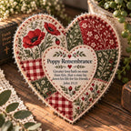 ❤️ Faith & Comfort Patchwork Heart Decor – Scripture-Inspired Keepsake