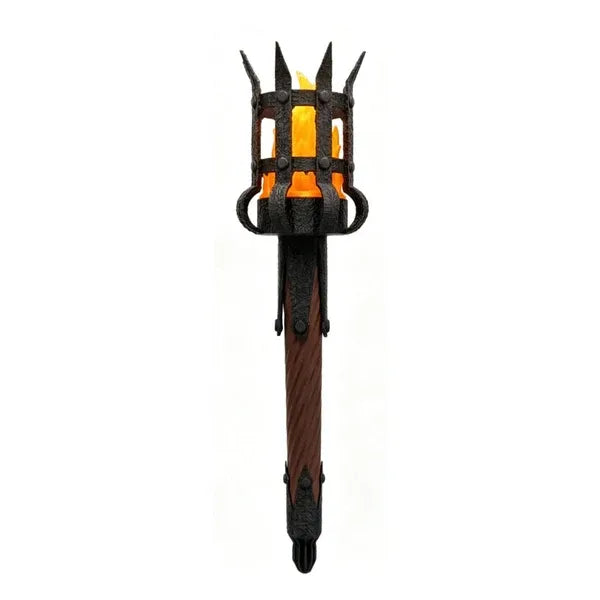 Medieval Torch Wall Sconce: Battery LED Realistic Candle Light with Remote