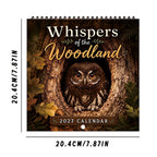 🦉 2027 Whispering Woods Owl Wall Calendar, Spiral Planner With Notes