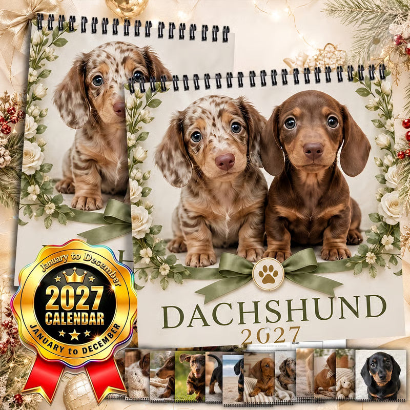 🥰 Spotted Dachshund Calendar 2027, Cute Wall Decor And Gift For Fans