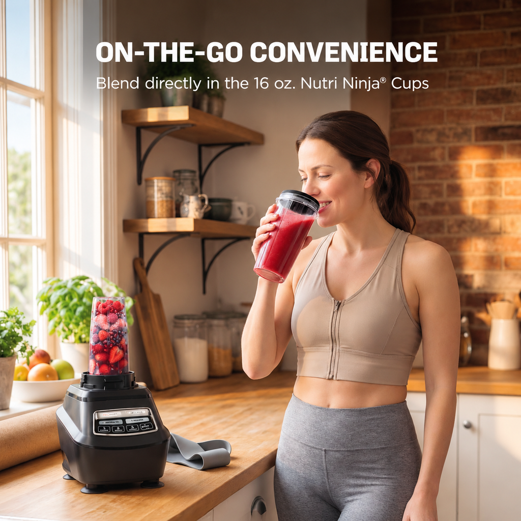🔥3-in-1 Multifunctional Power Blender – All-in-One Kitchen Blender System with Large Capacity Pitcher, Personal Smoothie Cups & Food Processor Attachments, Powerful Ice Crushing, Chopping, Grinding, Juicing & Dough Making, Easy to Clean