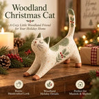 🔥Last Day 49% OFF 😽🐈 Woodland Christmas Cat Figurine🔥