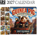 🥰 2027 Cute Guinea Pig Wall Calendar, Monthly Decor And Gift