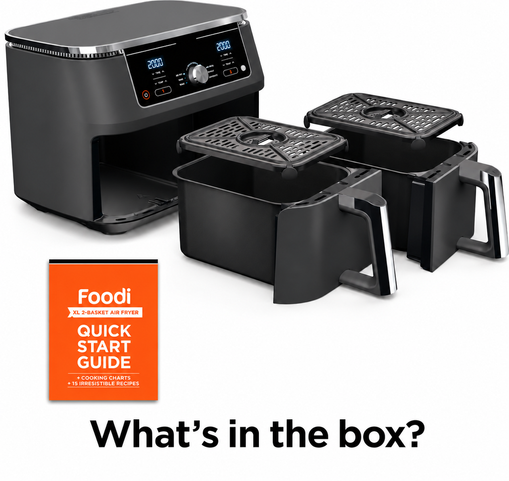 10-Qt Dual Basket Air Fryer – 6-in-1 Multifunctional Cooker, Extra-Large Capacity, Cook Two Foods at Once – Special Price $39.88!