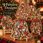 🎄🧩 Wooden Christmas Puzzle with Stand — 8 Festive Designs to Build & Display