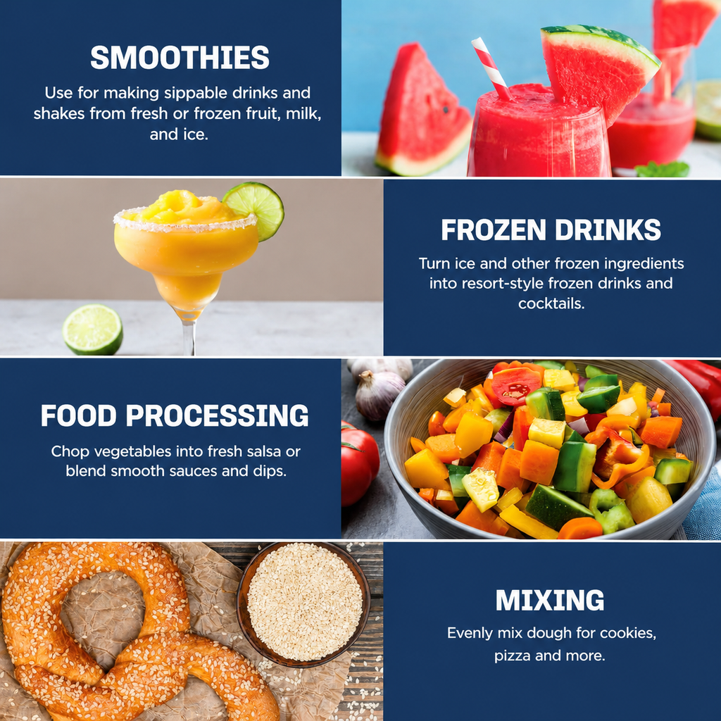 🔥3-in-1 Multifunctional Power Blender – All-in-One Kitchen Blender System with Large Capacity Pitcher, Personal Smoothie Cups & Food Processor Attachments, Powerful Ice Crushing, Chopping, Grinding, Juicing & Dough Making, Easy to Clean