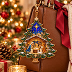 2026 Nativity Christmas Tree Ornament – Stained Glass Holy Family Keepsake, Meaningful Faith Gift & Holiday Décor