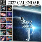🚀 2027 Space Wall Calendar – 12 Months of Stunning Cosmic Views & Breathtaking Celestial Wonders