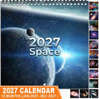 🚀 2027 Space Wall Calendar – 12 Months of Stunning Cosmic Views & Breathtaking Celestial Wonders