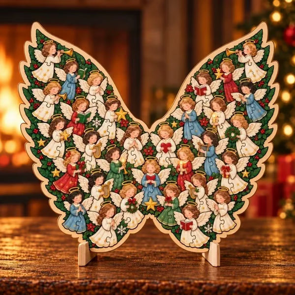 🎄🧩 Wooden Christmas Puzzle with Stand — 8 Festive Designs to Build & Display