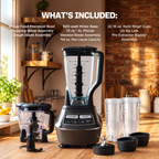 🔥3-in-1 Multifunctional Power Blender – All-in-One Kitchen Blender System with Large Capacity Pitcher, Personal Smoothie Cups & Food Processor Attachments, Powerful Ice Crushing, Chopping, Grinding, Juicing & Dough Making, Easy to Clean
