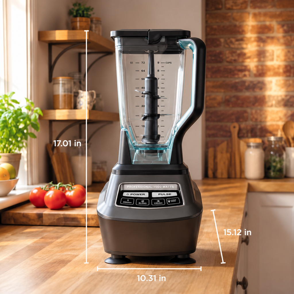 🔥3-in-1 Multifunctional Power Blender – All-in-One Kitchen Blender System with Large Capacity Pitcher, Personal Smoothie Cups & Food Processor Attachments, Powerful Ice Crushing, Chopping, Grinding, Juicing & Dough Making, Easy to Clean
