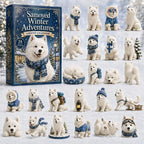 😍🐕24 Days Samoyed Acrylic Ornament Advent Calendar
