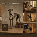 Heritage Heart Animal Sculpture – Vintage Iron Dog & Cat Accents for Timeless Interiors