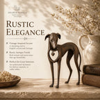 Heritage Heart Animal Sculpture – Vintage Iron Dog & Cat Accents for Timeless Interiors