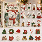 😍🐕24 Days Samoyed Acrylic Ornament Advent Calendar