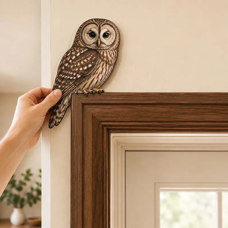 Wooden Chickadee Door Topper