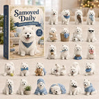 😍🐕24 Days Samoyed Acrylic Ornament Advent Calendar