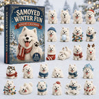 😍🐕24 Days Samoyed Acrylic Ornament Advent Calendar