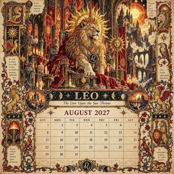 📅✨Calendario del Grimorio Zodiacal 2027™ | 12 signos, 12 capítulos prohibidos