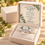 🐘 Anillo de corazón con elefante de plata pura – Regalo significativo de hermandad y mejores amigas con tarjeta de mensaje