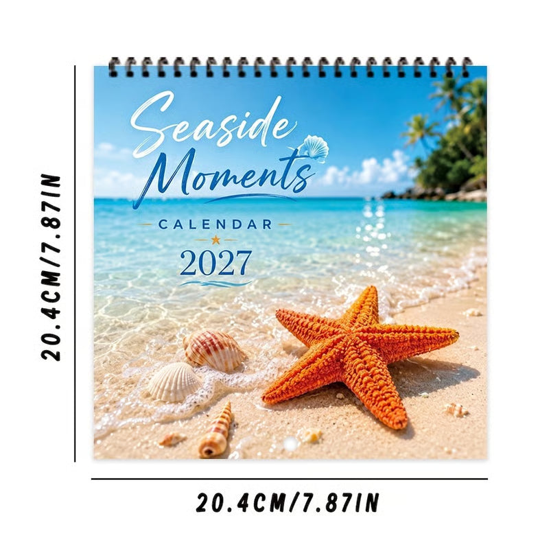 🏖️2027 Beach Starfish Calendar - 12 Months of Gorgeous Seaside Portraits & Calm Ocean Moments