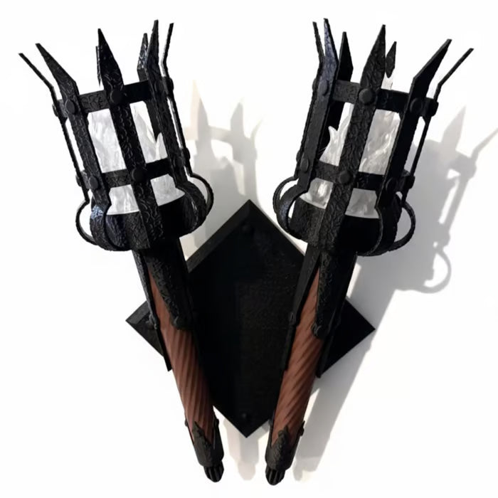 Medieval Torch Wall Sconce: Battery LED Realistic Candle Light with Remote