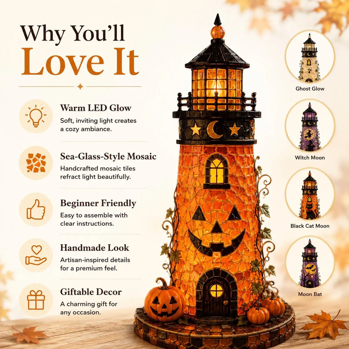 DIY Sea Glass – 🎃Halloween Lighthouse
