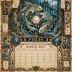 📅✨Calendario del Grimorio Zodiacal 2027™ | 12 signos, 12 capítulos prohibidos