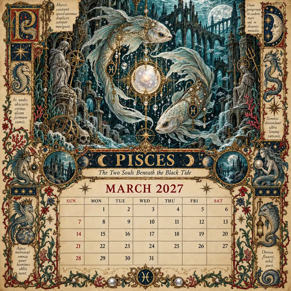 📅✨Calendario del Grimorio Zodiacal 2027™ | 12 signos, 12 capítulos prohibidos
