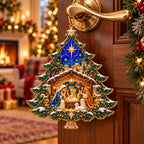 2026 Nativity Christmas Tree Ornament – Stained Glass Holy Family Keepsake, Meaningful Faith Gift & Holiday Décor