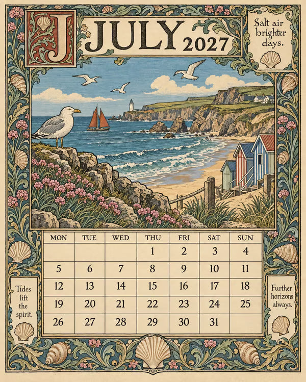 A Year in Britain 2027 – Vintage Storybook Wall Calendar